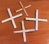 Figure 3: Home-made balsa wood boomerangs, suitable for indoor use.